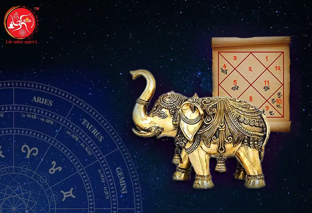 gaja kesari yoga - representing by a statue of a elephant