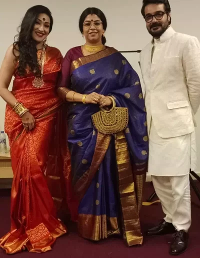 14. Dr. Sohini Sastri with Indian actress & producer Rituparna Sengupta and Indian actor & producer Prosenjit Chatterjee.