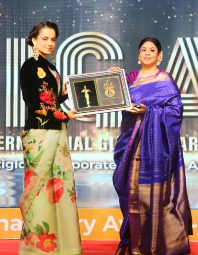 16. Dr. Sohini Sastri with Indian actress & filmmaker Kangana Ranaut at the IGA Award ceremony.